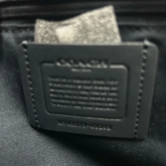 Coach Denim Blue Tote with Pink Straps - Picture 5 of 5